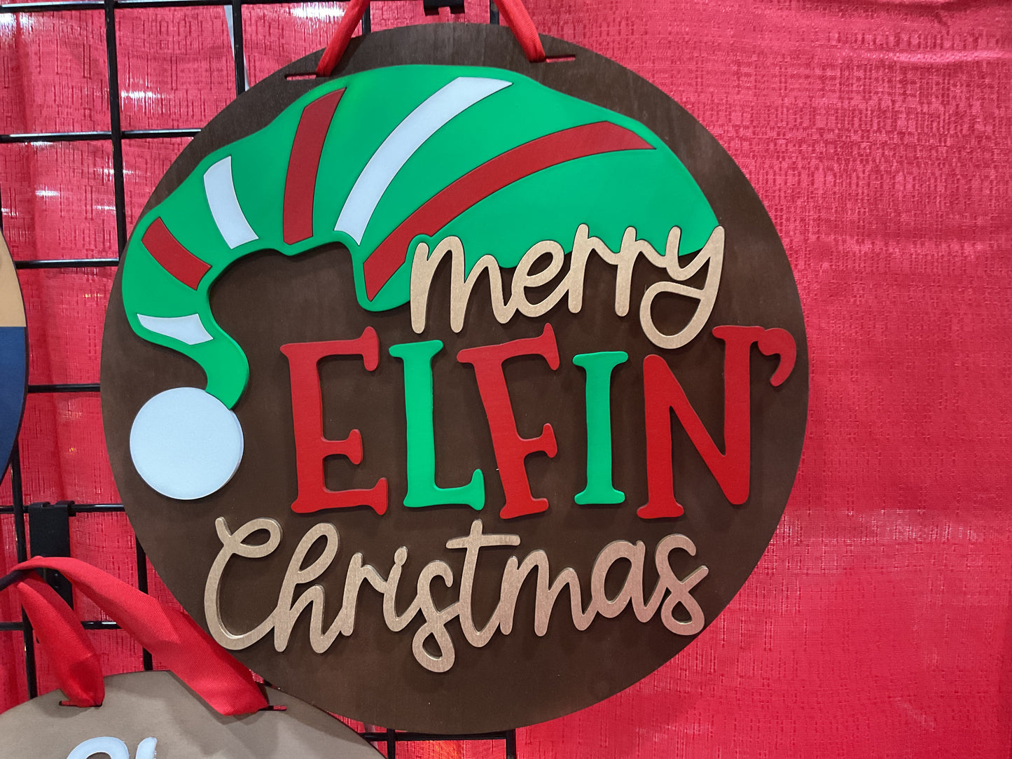 Merry elfin Christmas sign