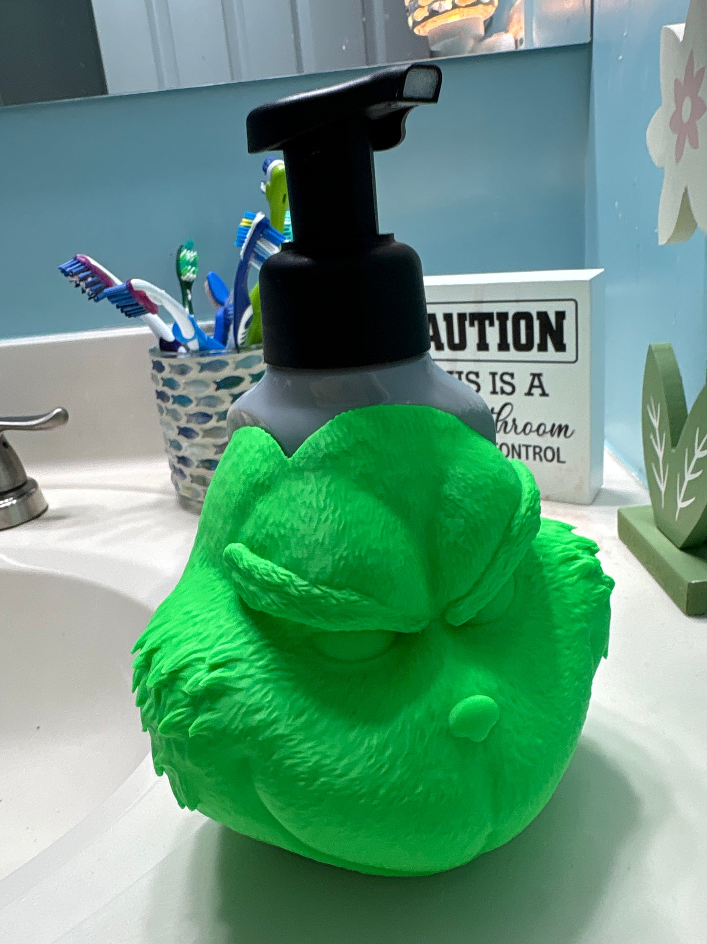 Your a mean one soap dispenser