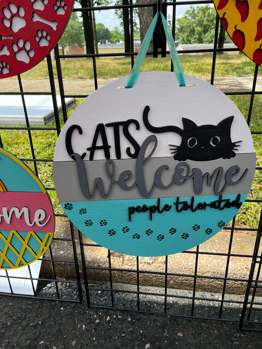 Cats welcome people tolerated