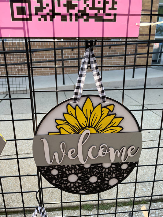 Sunflower door sign