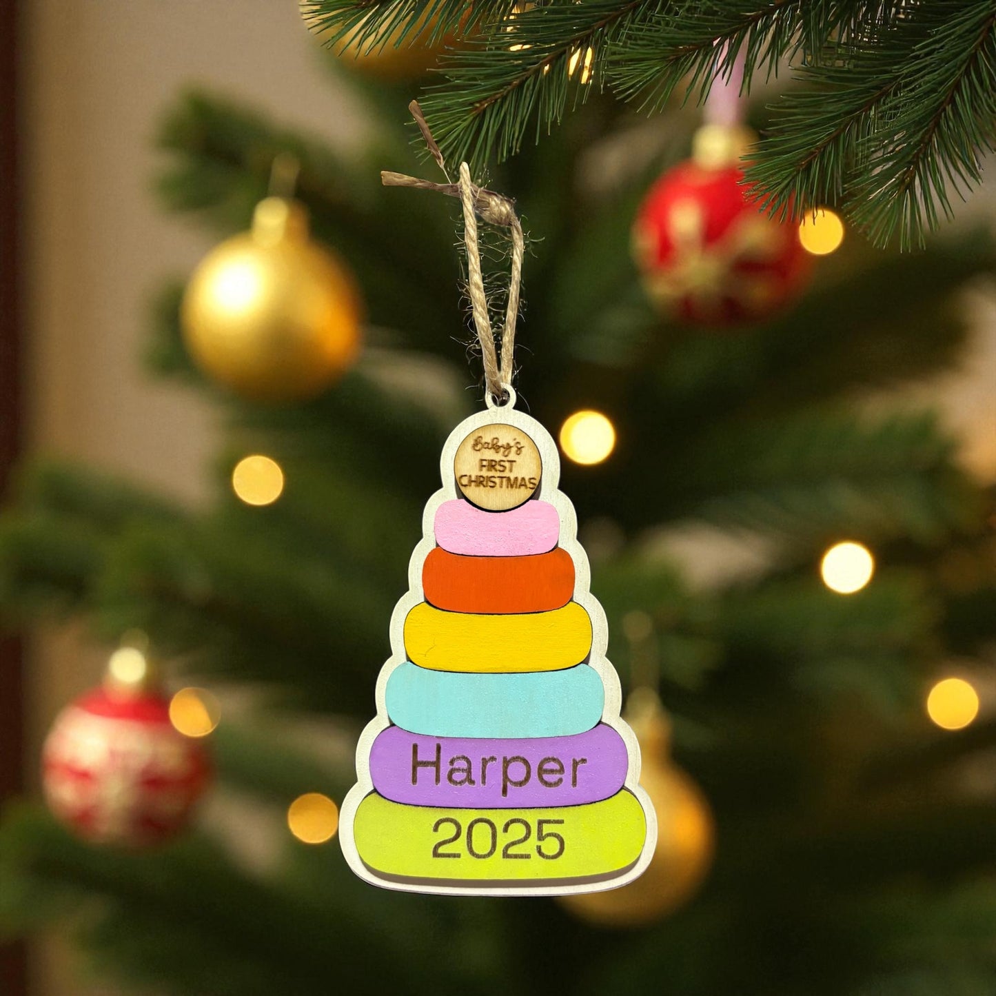 Baby’s first Christmas stacks