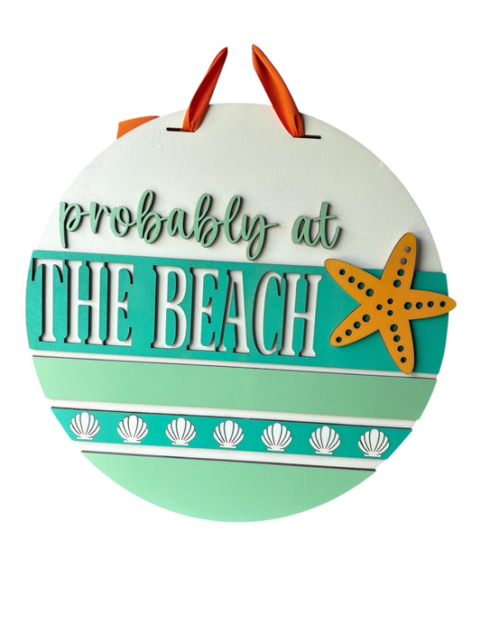 Probably at the beach