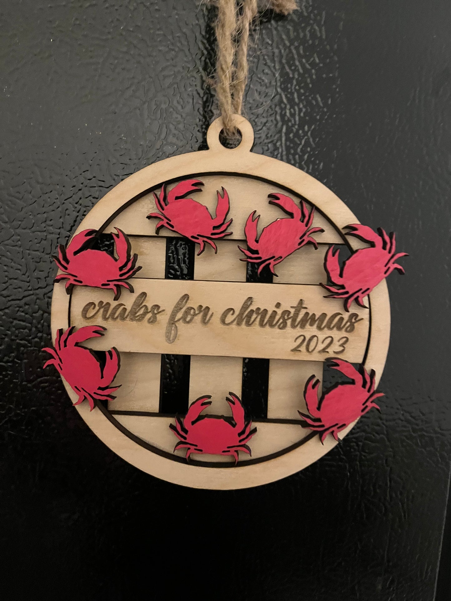 Crabs for Christmas ornament