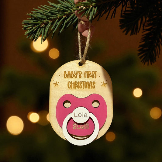Baby’s 1st xmas pacifier ornament