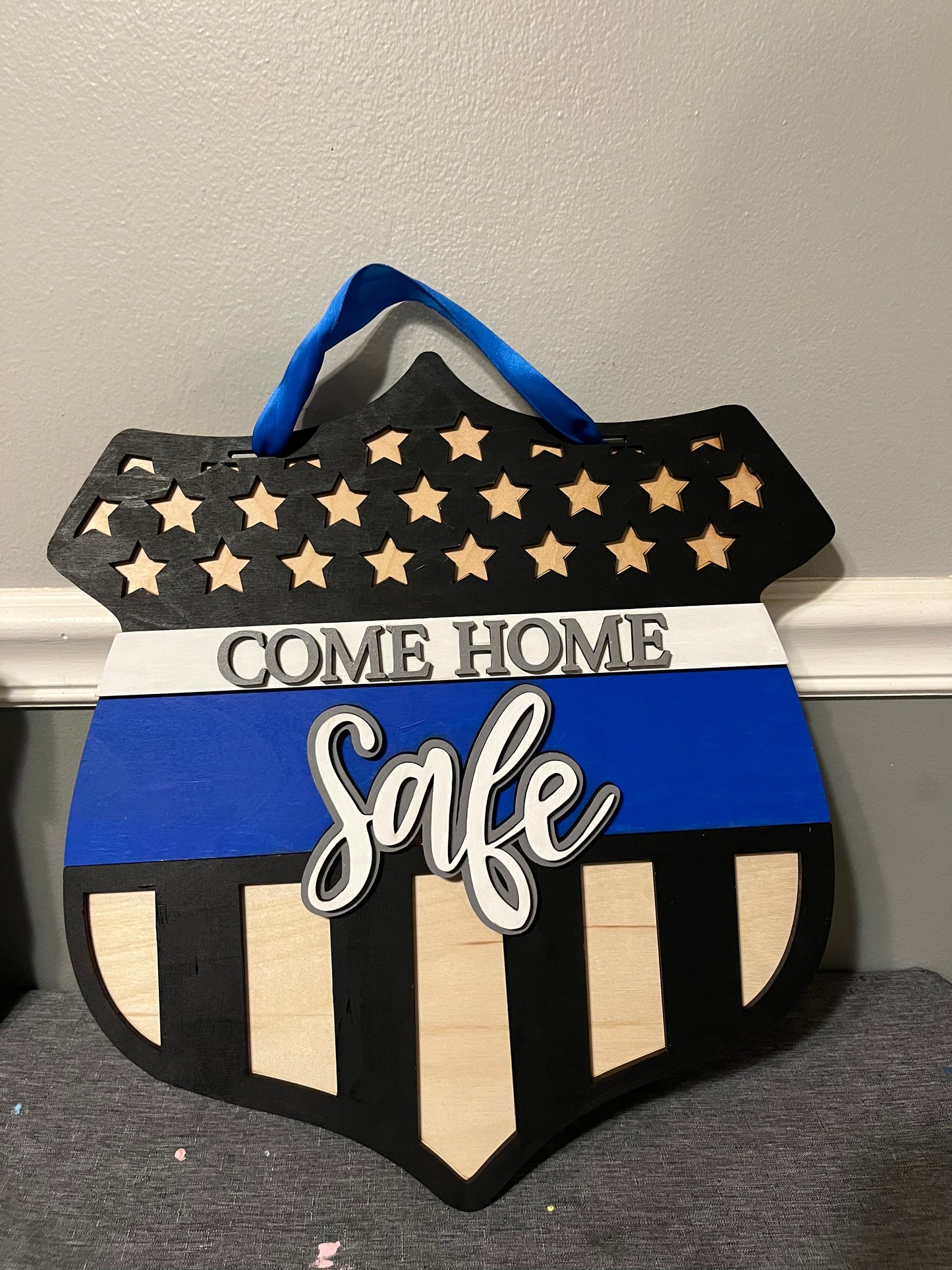 Come home safe door sign