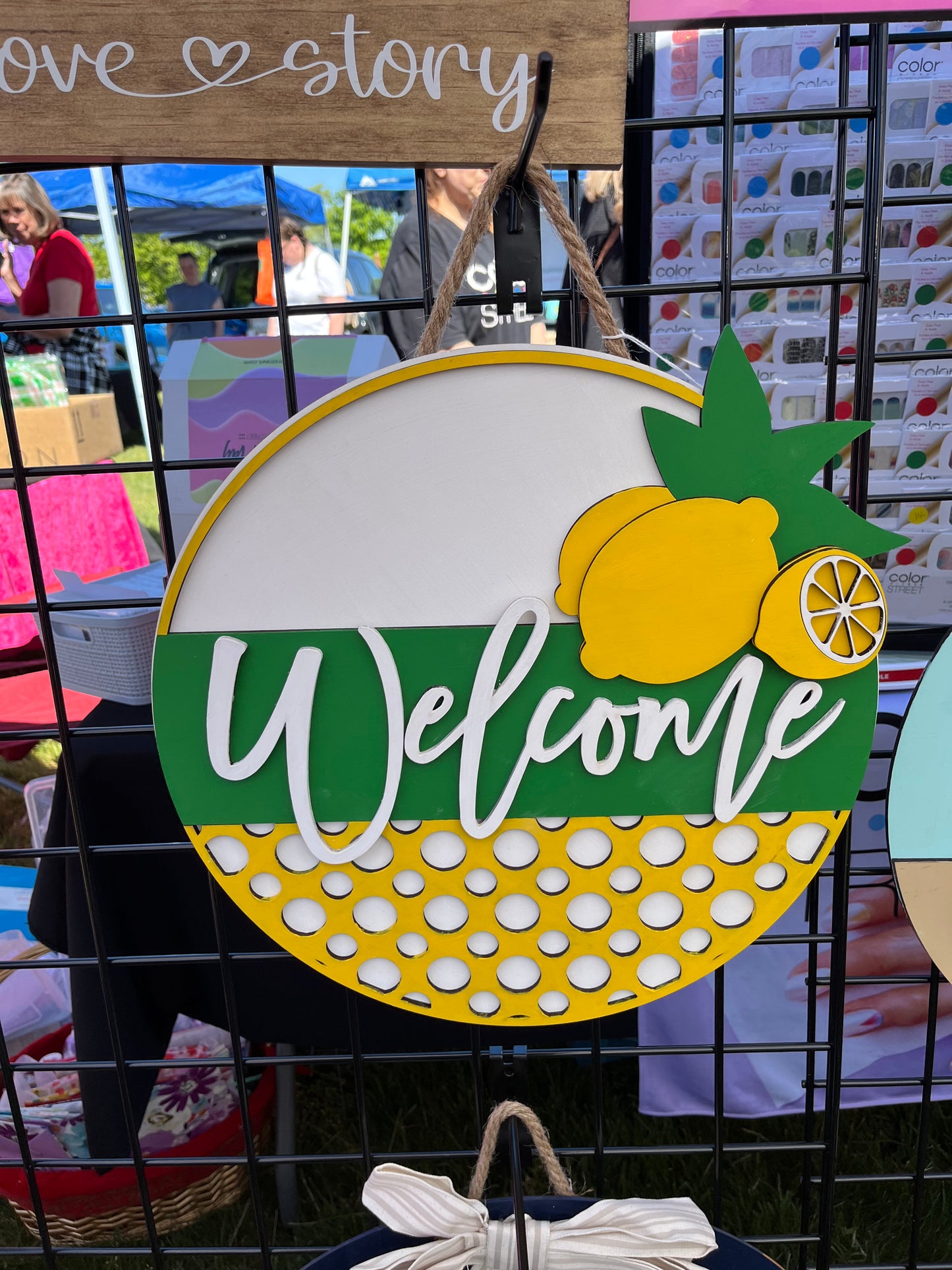 Lemon welcome -16 inch door hanger